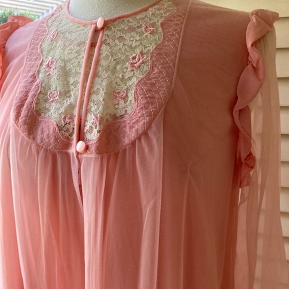 Vintage Movie Star Pink Peignoir Set - Picture 5 of 12
